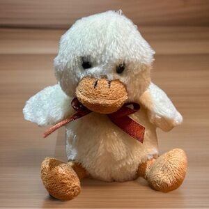 EASTER DUCK 5” YELLOW CHICK Plush Stuffed Soft Toy brown Bow